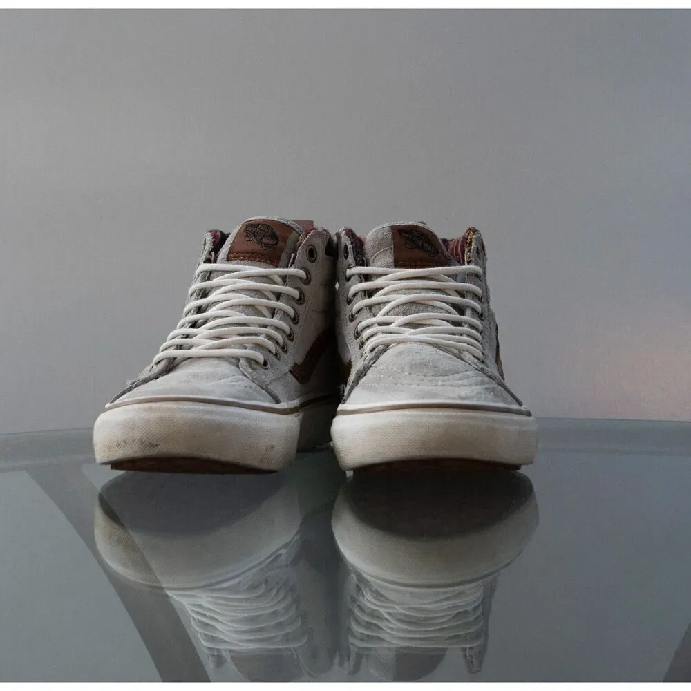 VANS SK8-Hi MTE Scotchgard Gray Tan Suede Hi‎ Top Mens 6.5 / Women 8